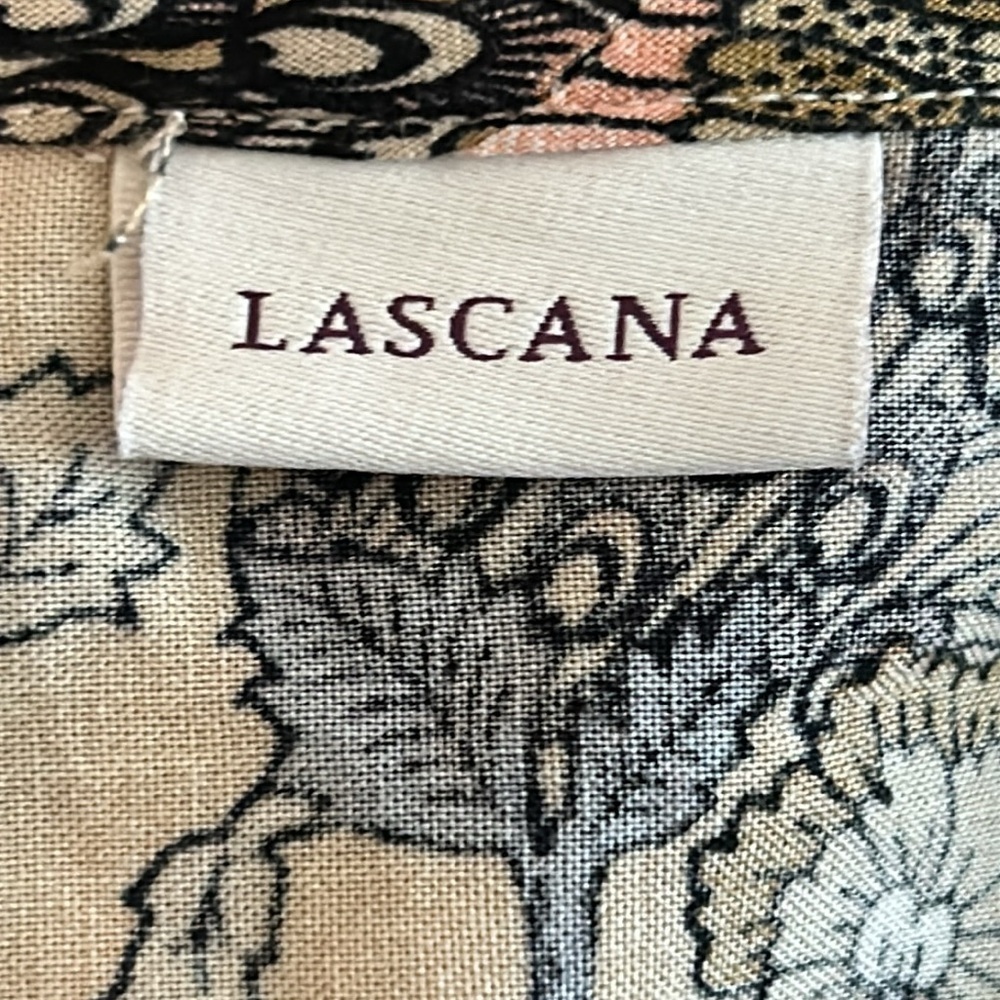 LASCANA Floral Long Sleeve Peasant Blouse Top Women’s Size 8 - Picture 5 of 8